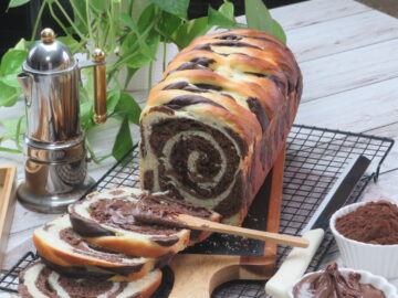 Panbrioche bicolore al cacao: ricetta con foto passo passo